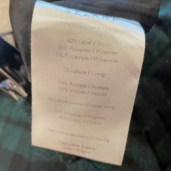 EUC Sezane Martin Blackwatch Plaid Wool Blend Wide Leg Trousers 36, 4 - Picture 8 of 9